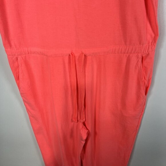 Frank & Eileen Women's Tank Pink Jumpsuit Romper Medium Drawstring Waist - Picture 5 of 10